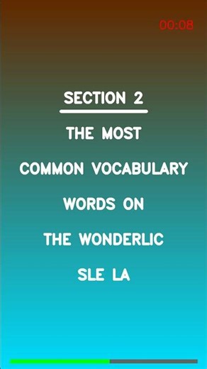 The Most Common Vocabulary Words on the Wonderlic SLE La Latest