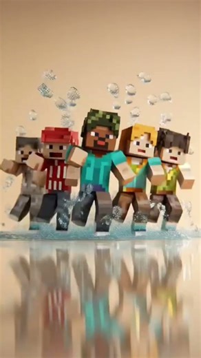 Blocky Friends Try Viral TikTok Dance 😂🕺 #minecraft #dance #shorts #fyp