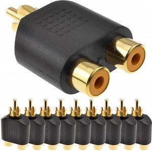 RCA-splitteradapter 10 stuks - 1 mannelijk naar 2 vrouwelijk phono-connector AV-video... | bol