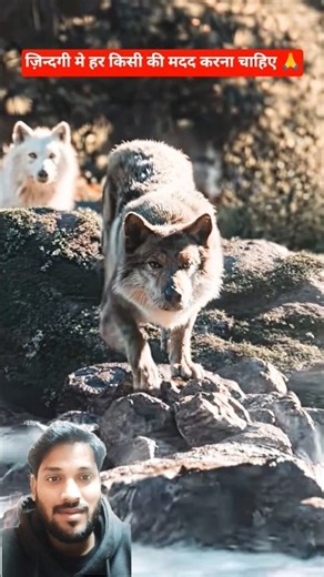 How A Dog Saved A Wolf's Life 😱 #life #dog #wolf #wildlife #shorts #viralvideo