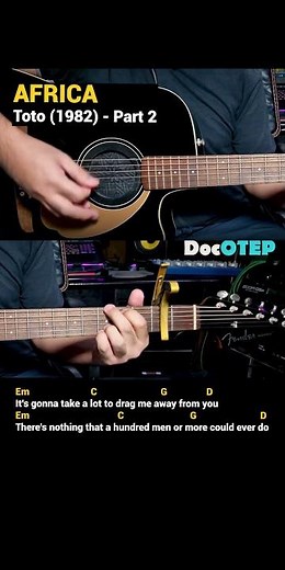 Africa - Toto (1982) Easy Guitar Chords Tutorial with Lyrics Part 2 SHORTS REELS