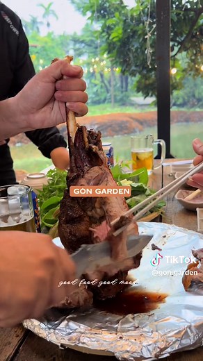 Quán nướng bmt, đùi dê quay bmt, gòn garden