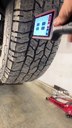 Finally got my hands on the @Launch Tech USA treadmaster 2.0!!! Preform full tire scan. Single groove measurements. Create quick reports Link to launches alignment machines to add tread measurements to alignment measurements. Reports have tread depth data, braking distance, tire wear, repair recommendations and the status of each tire. You can adjust the safety values and danger tread depth as far as color coding. Change measurements from metric to inch in 64 or 32nds. Code “enright” saves you 1