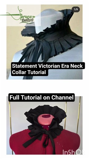 HOW TO CUT AND SEW STATEMENT COLLAR | VICTORIAN ERA COLLAR | PLEATED NECK RUFFLE | BEGINNER FRIENDLY