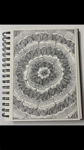Zentangle Art - 5 | Flower Doodle Tutorial | Easy Draw