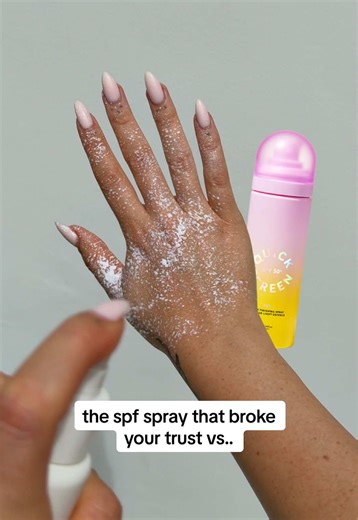 SPF trauma? Let’s fix that 💅🏼 If you’ve ever sprayed on “invisible” sunscreen spray and ended up looking uneven, splotchy & greasy… you’ve been bamboozled 🤡 Many traditional SPF sprays market ‘convinient & invisible’ But youre actually going to end up looking like a splotchy casper the ghost 👻 Our SPF50 Quick Screen Setting Spray was designed to rebuild that broken trust: ☀️ Clear formula ☀️ SPF50 UVA / UVB ☀️ Invisible finish ☀️ Lightweight ☀️ Nouishing & hydrating ☀️ Strawberry or Watermel
