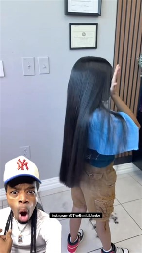 This little boy has the longest hair I ever seen a kid have before