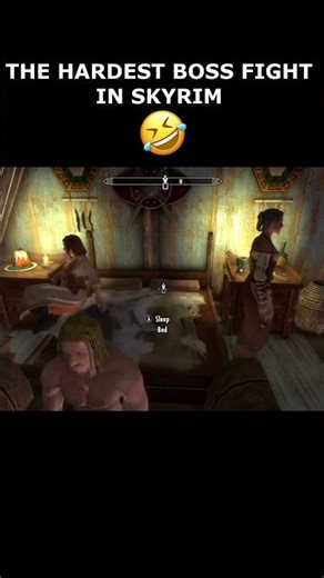 THE HARDEST BOSS FIGHT IN SKYRIM 🤣 #skyrim #elderscrolls #shorts