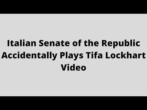 Italian Senate of the Republic Accidentally Plays Tifa Lockhart Video