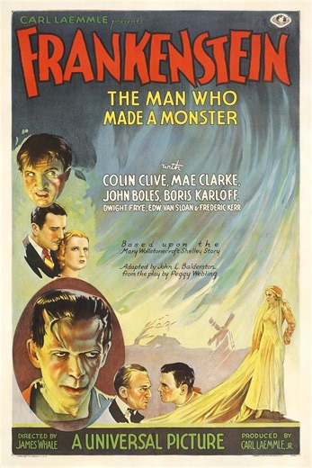 Frankenstein (1931) ⭐ 7.7 | Drama, Horror, Sci-Fi