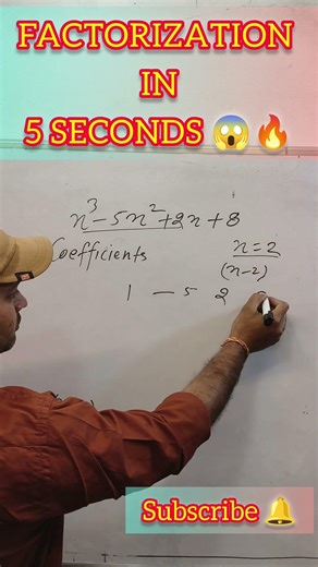 Factorize Polynomials in 10 Seconds! 🔥 | Synthetic Division Trick #MathShorts