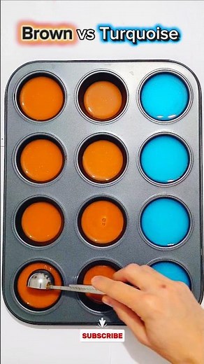 🤎💎 Brown vs Turquoise | Earth & Ocean Color Mix Satisfying 🌍🌊✨ #colorscope #artshorts