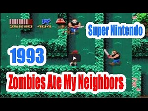 1993 Zombies Ate My Neighbors (Super Nintendo) Game Playthrough Video Game