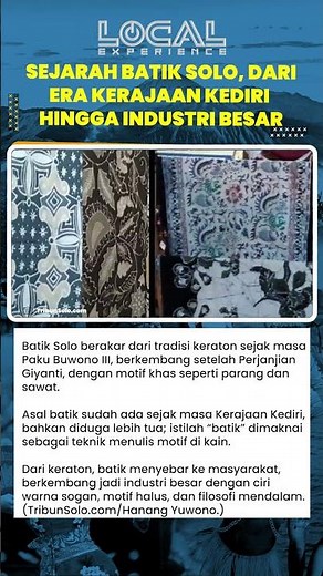 Motif Parang hingga Sogan, Ciri Khas Batik Solo yang Mendunia
