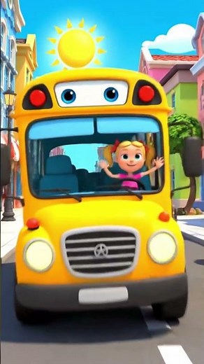 Bus Cartoon for Kids | Wheels on the Bus Song | Animated Nursery Rhymes