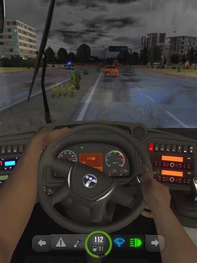 Bus Simulator : Ultimate Night Rain Drive #bussimulator #shorts #shortsviral #shortvideo