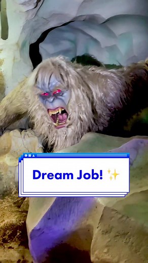 How many can say they work with an Abominable Snowman? 😄❄️ #Disney #Disneyland #DisneyCastLife