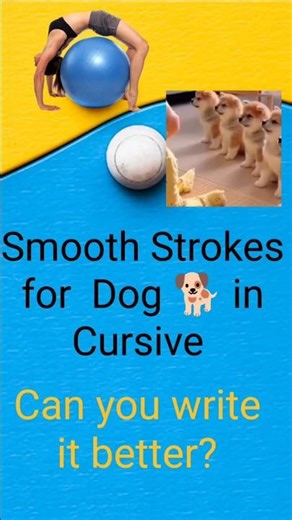 cursive writing practice : Dog 🐕 #penstyles #cursivewriting #handwriting #art #easy #viral #shorts