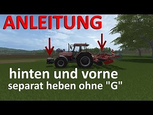 Instructions - Select front and rear attachments separately without switching "G"