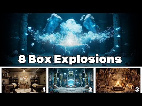 Exploding Box Room Reveals | 8 AI Rooms Across Time