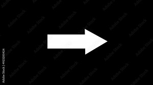 Arrow direction. Animation of arrow direction sign. Arrow indicate direction.