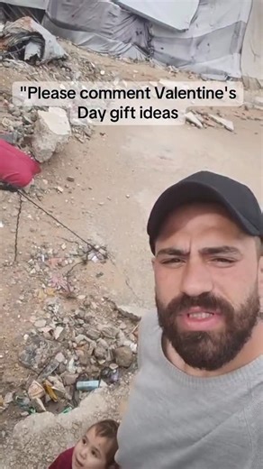 Hossam’s Family🇵🇸 on Instagram: "I am walking through the streets of Gaza with my daughter beside me. These streets once had buildings, neighbors, voices calling from windows, children running freely. Now, as we walk, there is only rubble under our feet and memories in the air. Every step feels like walking through what used to be a life. I keep repeating the same words every day, not because I enjoy begging, but because hunger does not take breaks and children do not stop needing food. Please