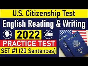 2022 US Citizenship English Reading and Writing Test | Official Vocabulary | Practice Set 1 of 4