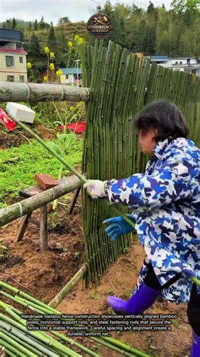 Handmade Bamboo Fence Build 🎋