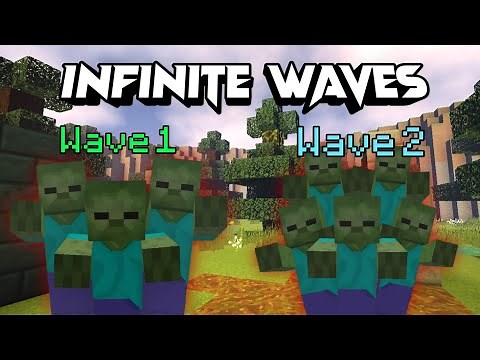 Infinite Zombie Waves in Minecraft PE Tutorial (Bedrock Commands)