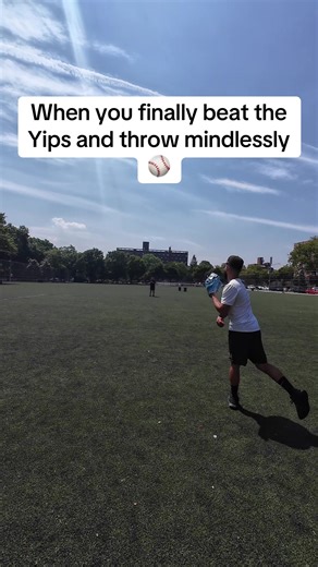 When you finally beat the Yips and throw mindlessly ⚾️ #baseball #practice