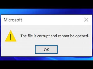 How To Fix Microsoft Word The File Is Corrupt and Cannot Be Opened Error