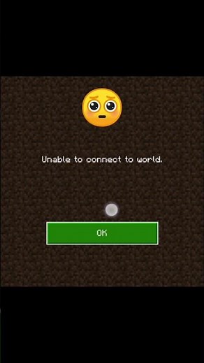 how to fix unable to connect to world in Minecraft(100%) work #viralshort #viral #shorts