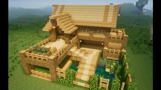 【MC我的世界教程】新手如何打造豪华别墅，第一弹！