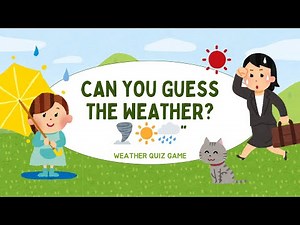 🌈 Weather Quiz Challenge! 🌦️ | Test Your Weather Knowledge!