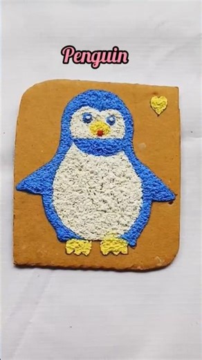 How to create penguin 🐧 by texture art?🎨🖌️#short #youtube #viralshorts #video #penguin #art