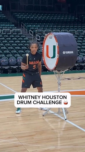 The Whitney Challenge continues ... watch the Miami Hurricanes Women's Basketball Team give it a try! 🥁 🎥 Repost @marchmadnesswbb | Whitney Houston