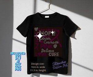 Breast Cancer Awareness Rhinestone SVG | Pink Ribbon Hotfix Template (digital Download) - Etsy