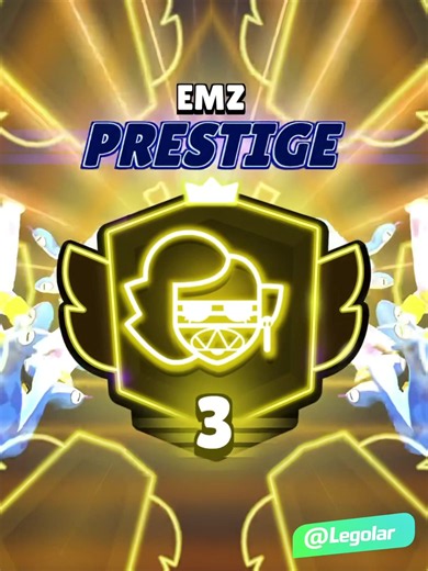 Emz prestige 3 in 3vs3 BrawlArena, it was a very long grinde, but I finally did it🤩 Thanks to every Teammate, that helped me push her #emz #push #prestige #brawlstars #trophies