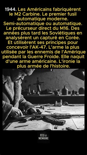 L'arme la plus utilisée par les ennemis de l'Amérique fut conçue à partir d'une arme américaine