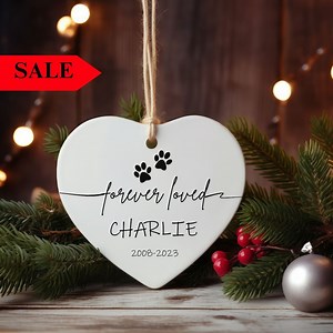 Personalized Dog Memorial Ornament, Dog Loss Ornament, Pet Memorial Gifts, Dog Mom Christmas Gifts, Forever Loved, Custom Dog Ornament - Etsy
