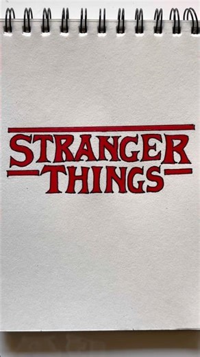 HOW TO DRAW STRANGER THINGS LOGO | satisfying SPEED ART! ✍🏼🔥