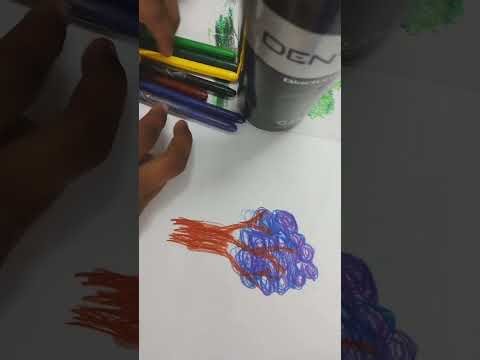 How to draw realistic tree 💜