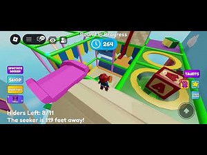 Playing mega hide and seek.roblox.