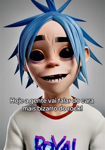 A história de vida de 2D vocalista da banda Gorillaz! #gorillaz #fy #rock #foryou #viralvideo