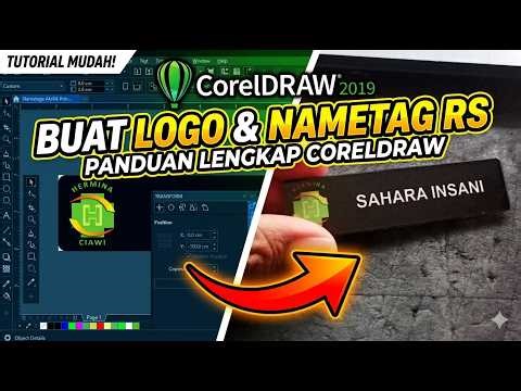 Cara Membuat Logo RS Hermina Menggunakan CorelDRAW Sampai Jadi Nametage