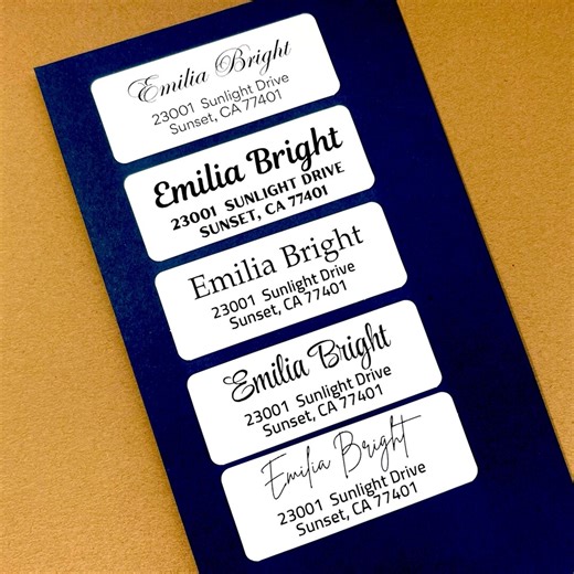 Custom Return Address Labels: Personalized Name and Address on White Sheets, Waterproof Shipping Stickers - Etsy