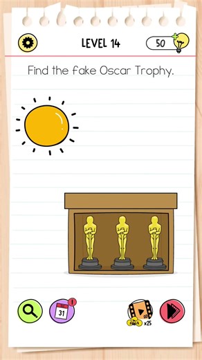 Find The Fake Oscar Trophy 🏆? Brain Test (AS) Level :- 14