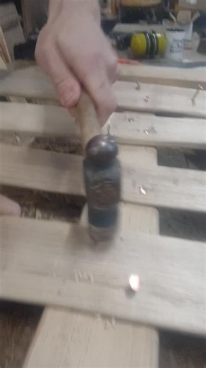 We've been loving playing with copper in the gates over the last few years. These nails are great, and peeling them over gives a great effect that matches the copper rivets we use to hold the hinges on. Check out the gallery of gates on our website. https://www.sayitwithwood.co.uk/gates/ 07958 345833 #gatemakers #Herefordshire #rusticwoodwork #copperrivets #copperandwood #cleftchestnut | Say It With Wood