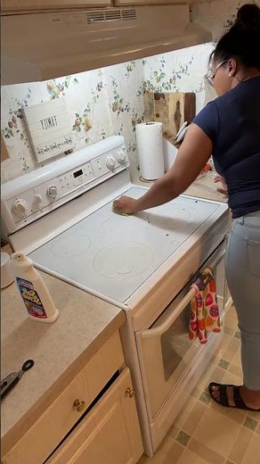 No more stains!! Glass stove top cleaning.