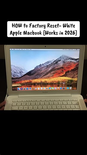 HOW to Factory Reset- White Apple Macbook [Works in 2026] #macbooktips #fix #techtutorial #resetmacbookpassword #icloud This video provides a step-by-step guide to factory resetting a white Apple MacBook. It demonstrates signing out of iCloud and using Disk Utility. The tutorial covers erasing the hard drive and reinstalling macOS.